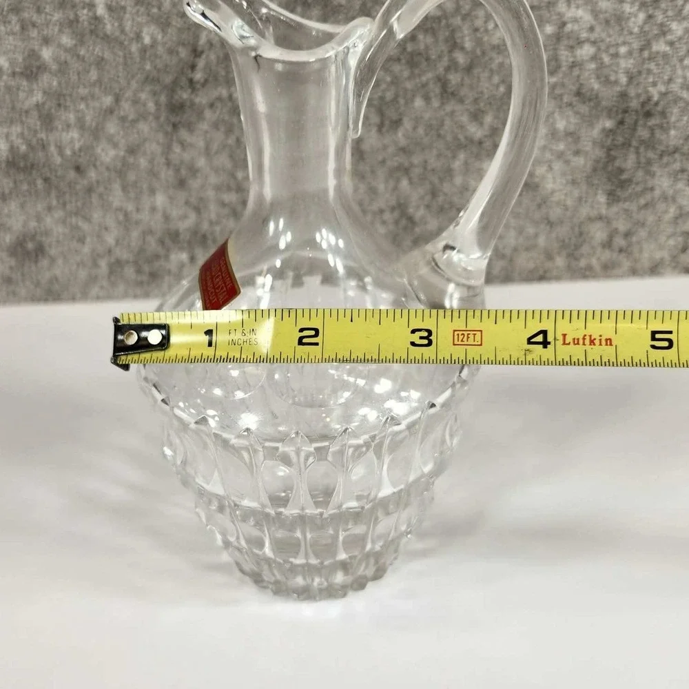 Genuine Lead Crystal Pitcher‎ Clear Handcut 24% PbO West Germany Vintage